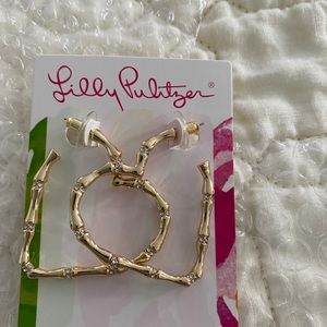 Lilly Pulitzer heart hoop earrings